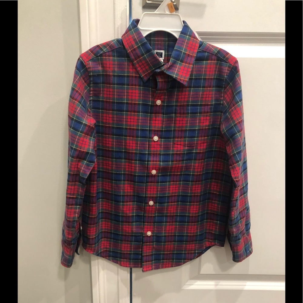 Janie & Jack button down plaided shirt
